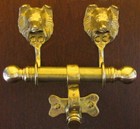Sheltie  Shetland Sheepdog Bronze Duet Door Knocker