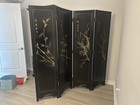 Vintage Chinoisiere 4 Panel Screen Divider