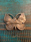 Ona Clinton Oc Homer Zuni Turquoise Coral Inlay Butterfly Brooch Pendant 925