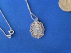 Holy Mary Miraculous Metal Sterling Pendant 18  Necklace Fauna Italy Catholic