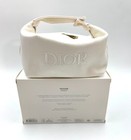 Christian Dior Cosmetic Makeup Bag Pouch With Top Handle New W  Box   White