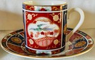 Very Elegant Vintage Japanese Imari Arita Ware Demitasse Teacup   Saucer