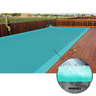 Inground Swimming Pool Cover Rectangle Frame Winter Pool Cover Safety Turquoise