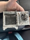 Antique  security Safe Deposit  Cast Iron Coin Bank W combination Lock 1887
