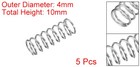 5pcs Compression Spring Stainless Steel 4mm Od 0 4mm Wire 10mm Length