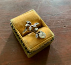 Antique Stunning Ethereal Vintage Ring 925 Sterling Silver Round Cut Moissanite