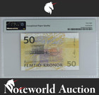 Sweden Sveriges Riksbank 50 Kronor 1996-2002 P 62a Unc Pmg 68 Epq 2nd Top Pop