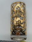 Vtg Mcm George Briard Gold Spanish   22 K Gold Bar High Ball Glasses Set Of 5