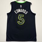 New Anthony Edwards  5 Embroidered Basketball Fans Jersey  Black S-xxl
