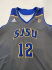 Game Worn Used Adidas San Jose State Spartans Sjsu Basketball Jersey Medium B 12