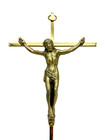 Bronze Modern Wall Crucifix Jesus Cross Christian Holy Religious Christianity