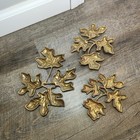 Brass Maple Leaf Wall Hanging Art Set Of 3 Gallery Wall Decor Vintage Rustic