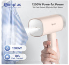 Simplus Travel Steamer For Clothes  Foldable 1200w Handheld Mini Steamer
