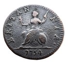 Great Britain 1 Farthing 1754 George Ii Km 581 4 31gr 839 37