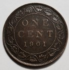 1901 Canadian Large Cent  Mint Error- Radial Die Crack K3 To K6  See Photos   