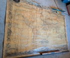 Very Large Antique Colton s Illustrated   Embellished Steel Plate World Map 1851