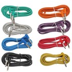 8 Pack Mixed Color 2 Foot Ft Right Angle 1 4 Guitar Instrument Patch Cables Cord