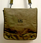 Vintage Us Military Army Map Photograph Canvas Dispatch Field Bag Case Satchel