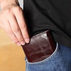 Men s Genuine Leather Purse Bifold Credit Card Holder Slim Wallet Rfid Blocking