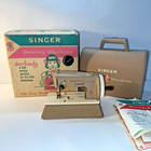 Kids 1960s Singer Sewhandy Hand Crank Sewing Machine Great Britain Little Girl