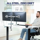 Vivo Gray Dual Monitor Desk Mount Stand  Fits Computer Screens Up To 30 