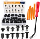 240pcs Bumper Clips Retainer Auto Rivets Fastener Fender Push Pin Trim For Gm