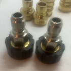 8pc Brass Quick Connect Adapter For Pressure Washer M22 14mm 3 8  3 4  Kit