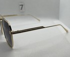 Vintage Style Gold Aviator Sunglasses Black Lenses Metal Frame 60   15
