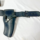Basket Weave Leather Duty Belt With Handcuff Holster Keeper 36 Inches Heavy Duty
