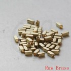 60 Pieces Raw Brass Cut Rectangle Square Spacer - 2x2x4mm  cw-3732c-v-195 