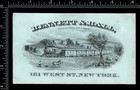1883 New York Manhattan Produce Exchange Train Bennett   Hall Trade Card Sr f bh