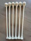 Vintage Georges Briard    name Your Poison    Skull Swizzle Sticks     Set Of 6
