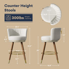 26   Bar Stools Set Of 2 Dining Chair Counter Height Stools Swivel Bar Stools