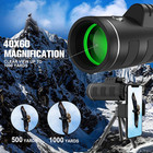 40x60 High Definition Monocular Telescope With Smartphone Adapter  Bak4 Prism Fm