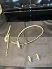 Vintage Coro Pegasus Set 1940   s Snake Gold Tone Necklace  Earrings And Bracelet