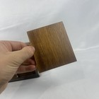 Vintage Wooden Coaster Set  8  With Holder Mid-century Rustic Barware Cork-back