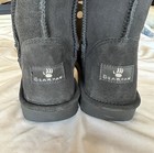 Bearpaw Emma 610-w Charcoal Suede Mid-calf Lined Snow Boots Women s Us 8