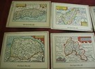 Unknown Maps Marked  from Speed s Atlas  1627  - Set Of 8