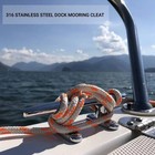 4 Inch Boat Cleats Marine Dock Cleats 316 Stainless Steel Open Base Cle
