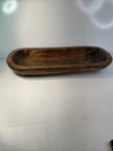Vintage Primitive Hand-carved Wooden Dough Bowl Trencher  Rustic 19 1 2    X8 1 2   