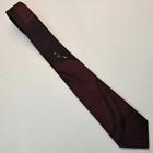 Vintage Red Mcm Art Deco Necktie Deep Red Skinny 56 In Pop Rock A Billy 80s 90s 