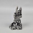Genuine Fine Pewter Miniature Castle Figurine Medieval Gothic Wizard Trinket