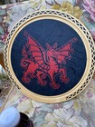 Medieval Wood Dragon Shield Red And Black