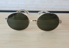 Vintage Bausch   Lomb 54mm Large Arista Round Lennon Glass Aviator Sunglasses