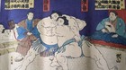 Japanese Woodblock Print Sumo Match Ukiyo-e Nishikie Edo Style