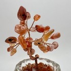 Gemstone Tree Carnelian - Handmade In Glass  Feng Shui Decoration 7x4cm