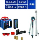 Bosch Grl2000-40hk 2000ft Horizontal Self-leveling Cordless Rotary Red Laser Kit