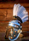 Medieval Roman Helmet Brass Steel Late Roman Gallic Helmet With Plume
