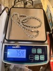 Silver Heavy Rope Chain Necklace Vintage Twisted 75 4 Grams