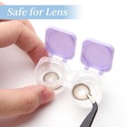 12 Pcs Fliptop Contact Lens Tight Lid Case Deep Well Travel Assorted Colors
